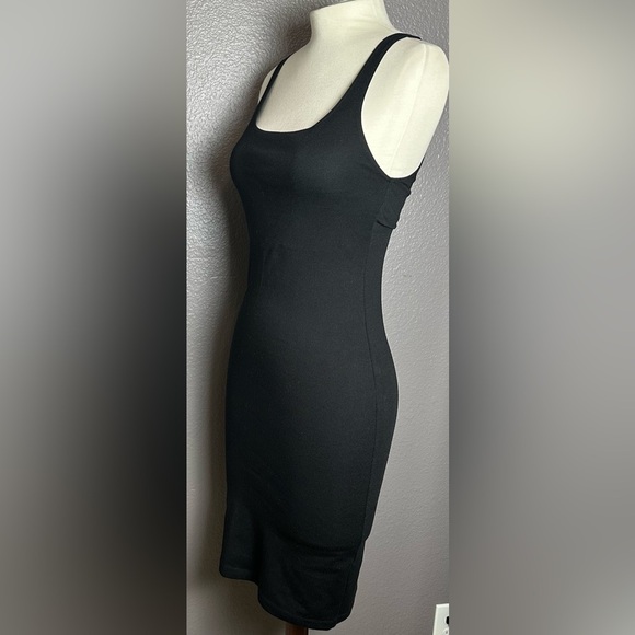 Zara Tank Dress Women Black Knit Round Neck Bodycon Sleeveless Sexy - Picture 9 of 15